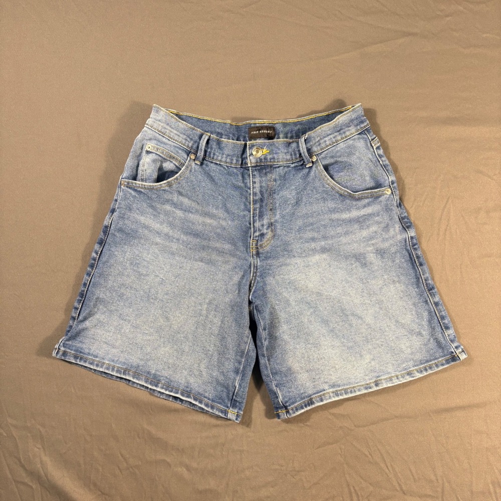 Free Assembly Denim Jorts Size 6 Blue Jean Shorts Mid Length Casual Summer